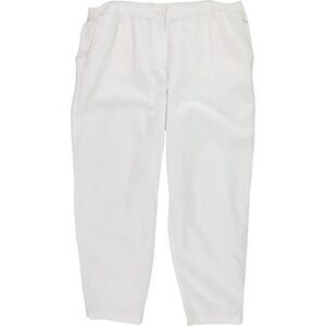 Eileen Fisher Womens Tapered Ankle Casual Wide Leg Pants, White, XL, DM